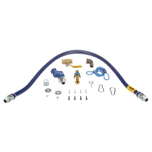 Dormont 1650KITS48 Gas Hose Kit, 1/2" DIA, with Valve and Swivel
