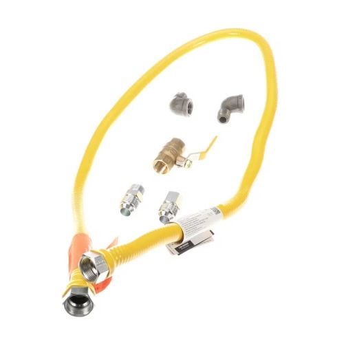 Dormont 1650NPKIT60 Stationary Gas Hose Kit Yellow 1/2" X 60"