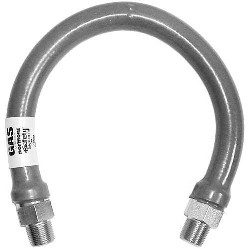 Dormont 1675BP-24 Blue plastic coated gas hose w/male swivel ends, 3/4" MPT X 24" 