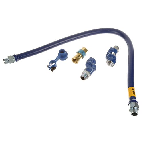 Dormont 1675BPQ2S48 Snapfast Blue Hose, 3/4" Diameter, 48" Length, with 2 Swivel Max Connectors