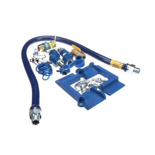 Dormont 1675KIT2S48PS Gas Connector Kit 48" Long 3/4" DIA Blue Hose Moveable Foodservice