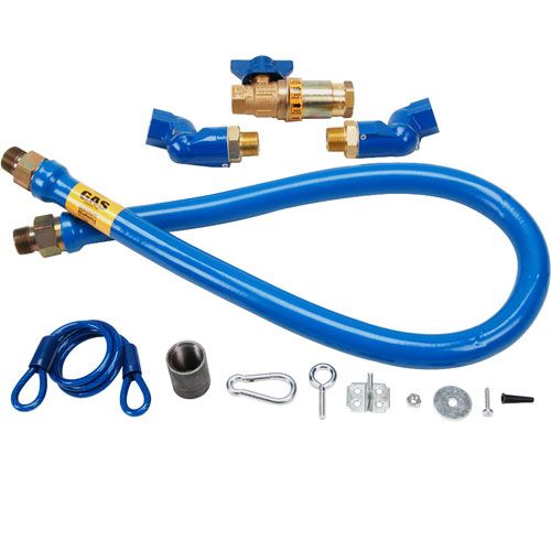 Dormont 1675KITCF2S-48 Heavy-Duty Gas Hose Kit, 3/4X48" 