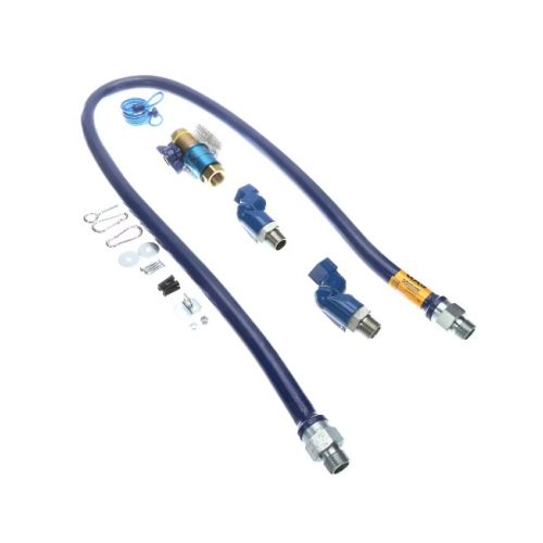 Dormont 1675KITCF2S72 Gas Hose Blue 3/4" x 72" Safety Quick 2 Swivel