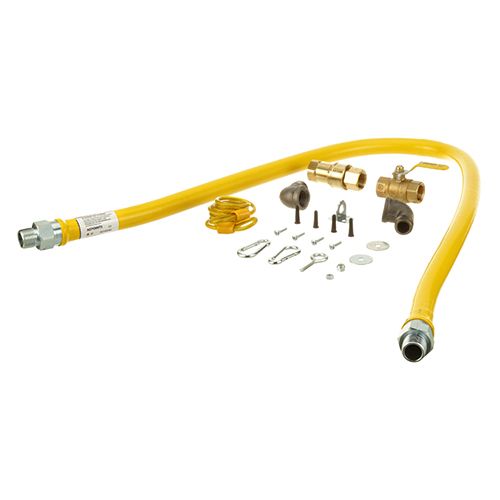 Dormont 44S0410-60 3/4" X 60" S/S Yellow Gas Hose, quick disconnect