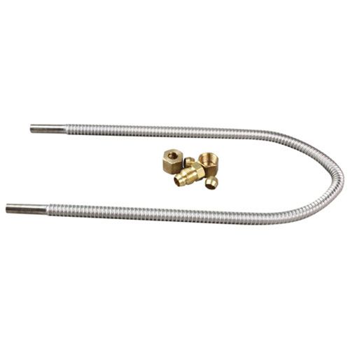 Dormont T4KIT18 1/4" X 18 " Flex Tube Kit W/ Fittings for Gas & Pilot Lines,1 Flex Tube, Compression Nuts, 1Male Breakaway Fitting