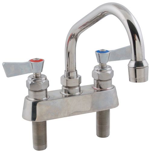 Fisher F3510 4"Deck-Mount Faucet,SS,.6"SP