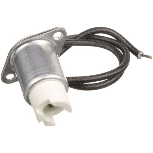 Frymaster 1539 Quartz Lamp Socket, 7/8" Panel Hole, 12" Leads