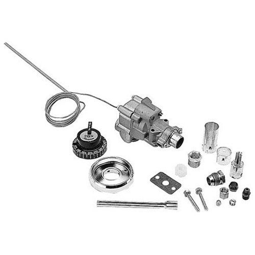 Garland GL1086700 Oven Thermostat Kit 48"Capillary 250°F-550°F BULB 3/16" X 11-5/8", 0 DEG Rotation BJWA Style W/dial, Bezel, Stem, Adapters, Gasket, Screws, Temperature