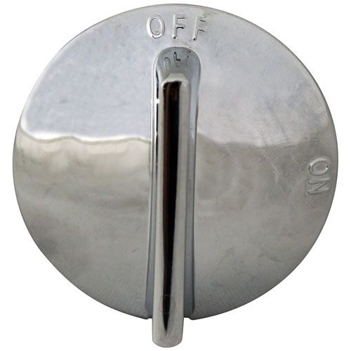 Garland GL224002 Chrome Knob 2" DIA, OFF/ON, Mount .240", Flat Up, 3/8" Metal Protrusion