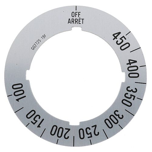 Garland GLG02725-19 Dial Overlay Insert ,Off-100-450