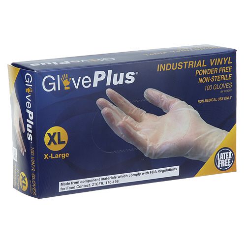 Gloves, Pwdrfree, Bx/100 , Gloveplus, Clr Vnl, Xl For Allpoints - Part# 8014553