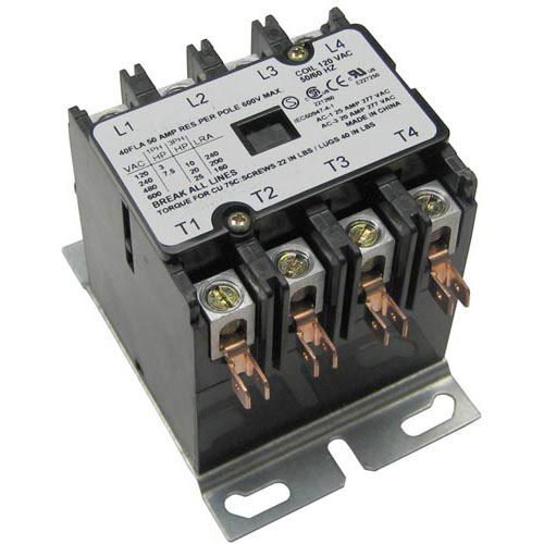 Hatco 02-01-017 4 Pole Contactor, 110/120V, 40AMP