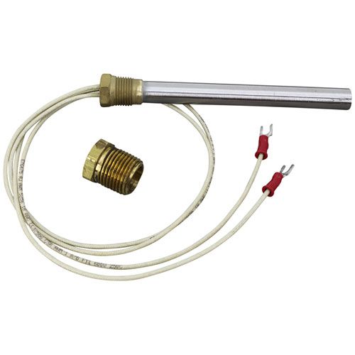 Hatco 02-05-002-00 5-5/8" Cartridge Heater W/Terminals, 3/8 FPT x 1/2 MPT