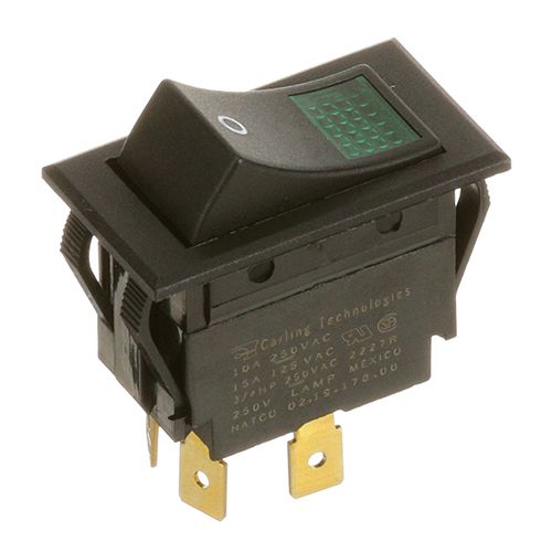 Hatco 02.19.178.00 Warmer Switch Rocker Green DPST 10A 250V