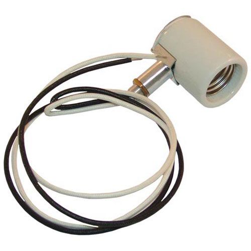 Hatco 02-30-044 Ceramic Single Lamp Holder W/ 28" Wire Leads 