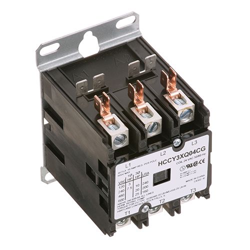 Hatco 2.01.167 3 Pole Contactor, 24 Volt, 40 Amp Inductive/50 Amp Resistive