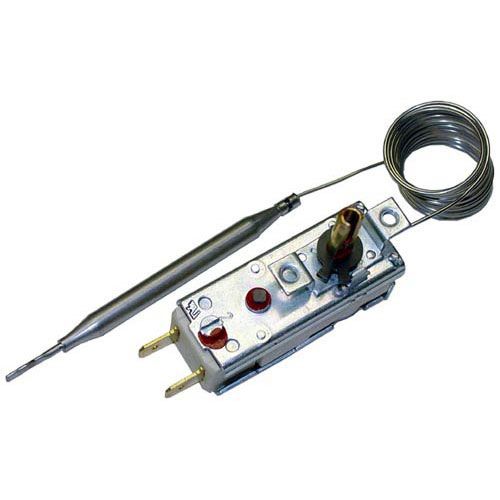 Hatco HTR02-16-039 EGO Thermostat, 1/4" TERM, D STEM Flat Left, 82-200F,TEMP, FSD