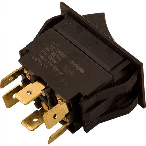 Henny Penny 29898 DPDT Rocker Switch, ON/OFF/ON