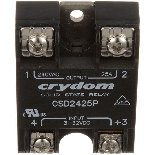 Henny Penny 40645 Solid State Relay W/ 1-1/8" and 1" Screw Centers, 1-3/4" X 2-1/4", 25AMP, 240V