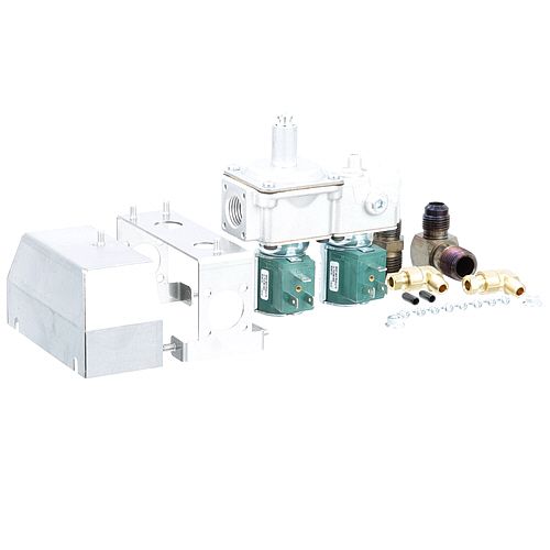 Henny Penny HEN87663-101 1/2" FPT Dual Gas Solenoid Valve, NAT, 50/60Hz, 25V, 3-5" WC