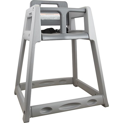 High Chair, Plastic, Gry , Unassembled For Allpoints - Part# 8408552