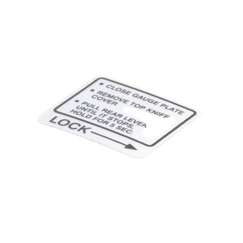 Hobart 00-437239 Meat Slicer Instruction Label