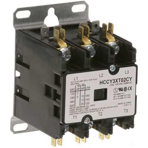 Hobart 12196-2 3 Pole Contactor W/ 10/120 Volt