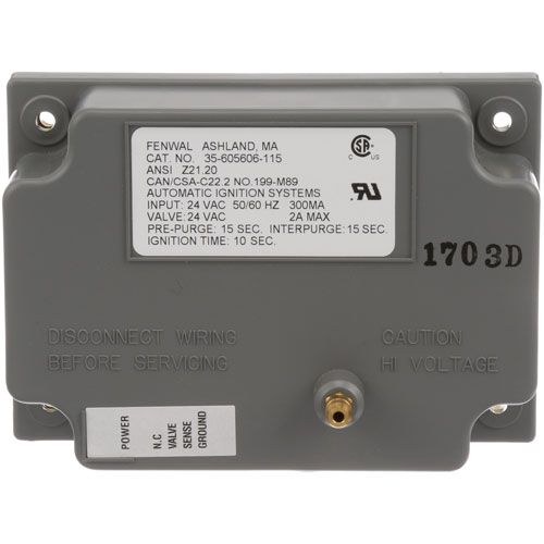 Hobart 354447-1 50/60HZ Ovens Ignition Control Module, 1/4'Grey Box 