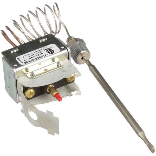Hobart 410705-00002 LCH Type Hi-Limit Thermostat, 450°F Fixed, Manual Reset, Nickel Plated
