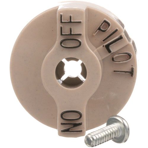 Hobart 412081-1 Valve Knob 1-1/4 DIA, OFF-PILOT-ON, Mounts with Screw
