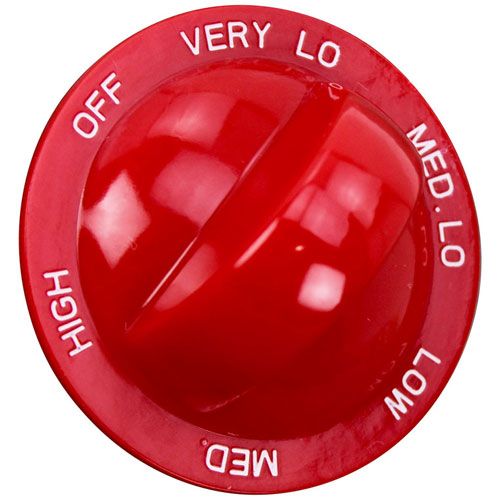 Hobart 412251-1 2'dia Red Knob, Off-Very Lo-Med Lo-Low-Med-High