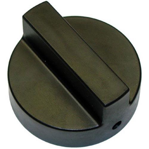 Hobart 420560-2 Black Pastic Knob 2" DIA, Mount .24", Flat Right or Left With Screw Set