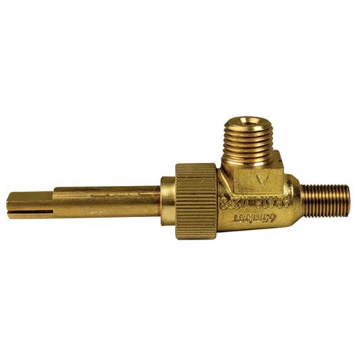 Hobart 715080 Valve W/ 1/4" MPT X 3/8"-27, Stem Flat Down W/240", 90 Degree, CTR Inlet to End of Stem  ;2-1/2"