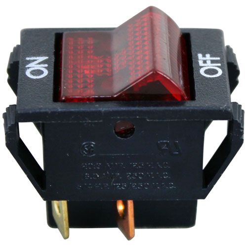 Hobart 819871-00002 Black Rocker With / Light Switch, On/Off