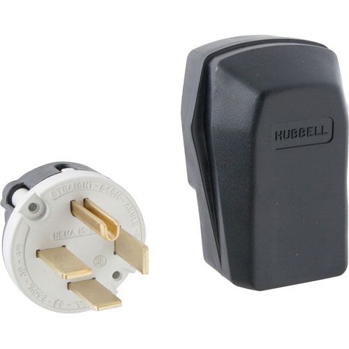 Hubbell 8462C Angle Plug , 4 Prong, 250V, 60A