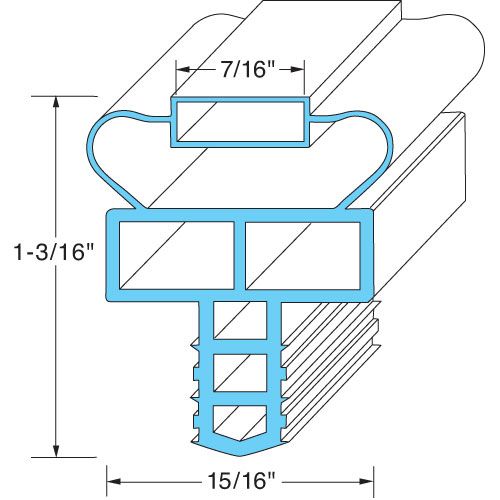 Door Gasket13 1/4" X 22" For Randell - Part# In Gsk1042