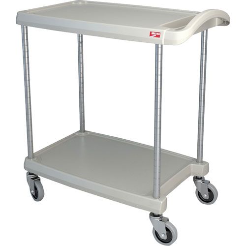 Intermetro BC1627-24G-SR Gray 2-Shelf Utility Cart