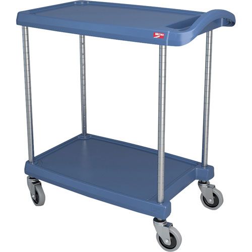 Intermetro BC1627-24MB Blue 2-Shelf Utility Cart