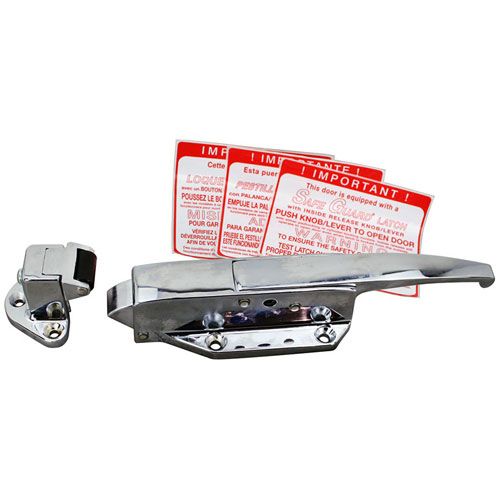 Kason 10077L00004C Fryer Plated Chrome Latch W/ Strike 2-1/16" Adjustable Screw Centers Offset -1/8 to 1/4" 10-5/16"