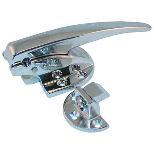 Kason 10930A00004 Fryer Mechanical Latch Strike W/o Lock Polished Chrome 3/8"offset