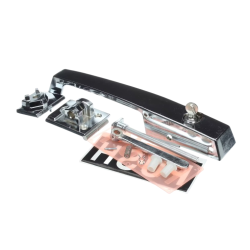 Kason 11236C00005 Handle W/ Lever Turn Release & Cylinder Lock Polished Chrome Walk-In