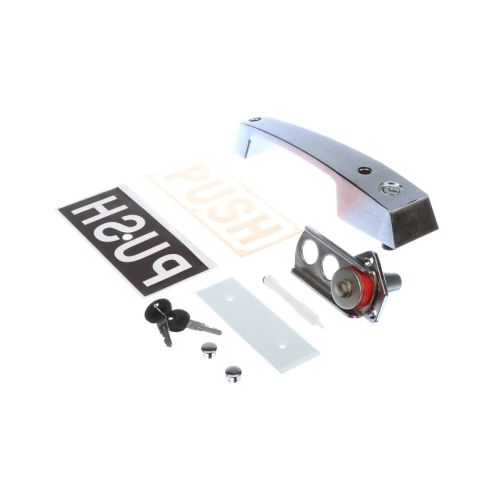 Kason 1229-C00024 Pull Handle W/Cylinder Lock & Inside Release Brushed Chrome