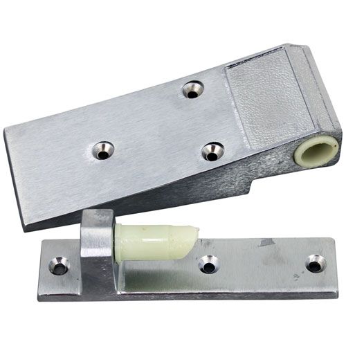 Kason 1256-000005 Reversible Cam Lift Hinge - Brushed Chrome Finish, 8" Long OD, 7" Wide OD