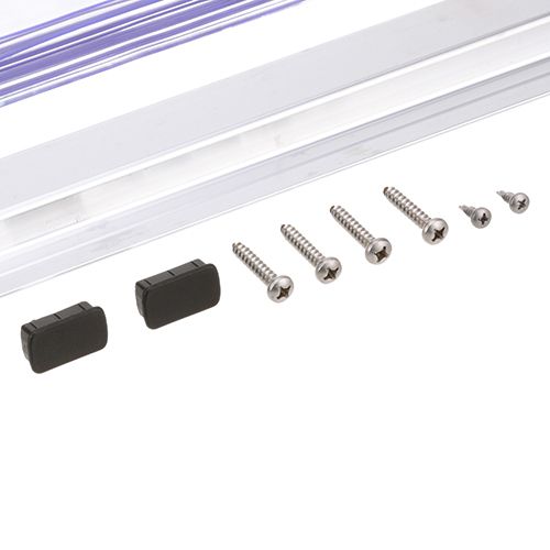 Kason 401SA6064284F Easimount Strip Curtain W/ Aluminum Track, 42" X 84"