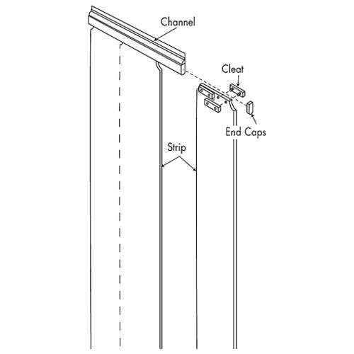 Kason 401SA8084490 Strip Curtain 44" X 90"