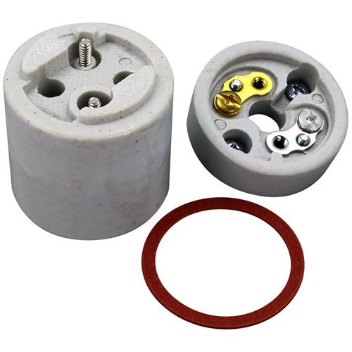 20208 2-Piece Ceramic Lamp Socket Assembly with Hardware