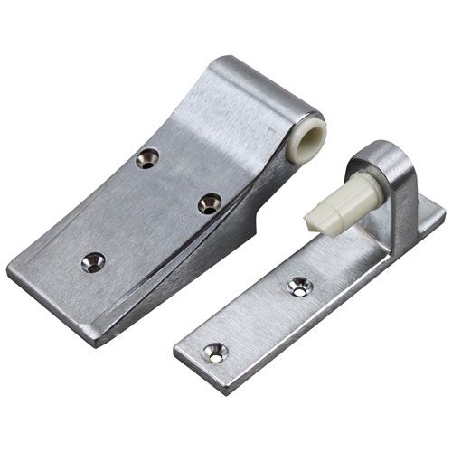 Kolpak 23620-1075 Brushed Chrome Lower Door Hinge, 7" X 7" OD