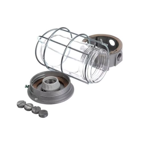 Krowne 25-120 Refrigeration Vapor Proof Light Fixture Plain W/Wire Guard DI