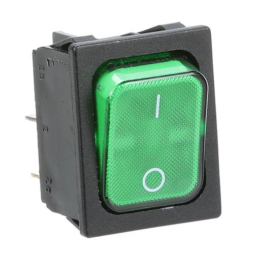 Lincoln 27511SP Green Light Rocker Switch, 16A/250VAC