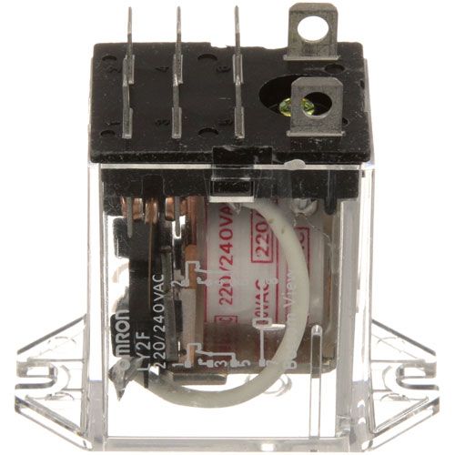 Lincoln 369422 Relay W/ 8Pins, 3/16" Male Terminals, 220/240V, 10/12A, 1-11/16" MT CTRS, Oven, Steamer Dual Power